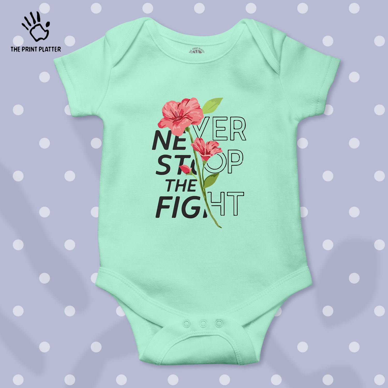 Never Stop The Fight Unisex Half Sleeve Romper