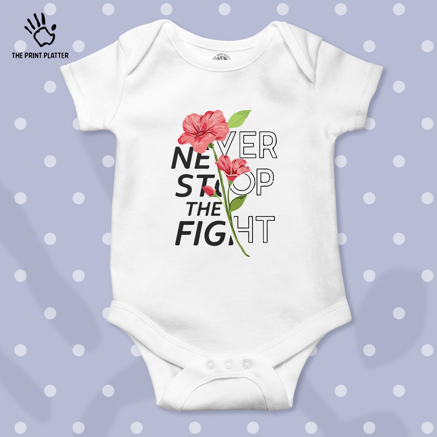 Never Stop The Fight Unisex Half Sleeve Romper