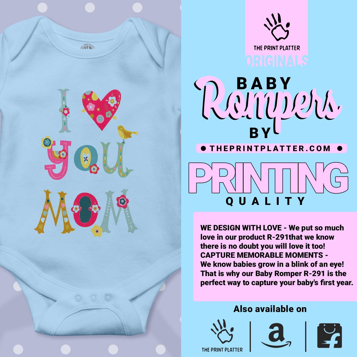 I Love You Mom Unisex Half Sleeve Romper
