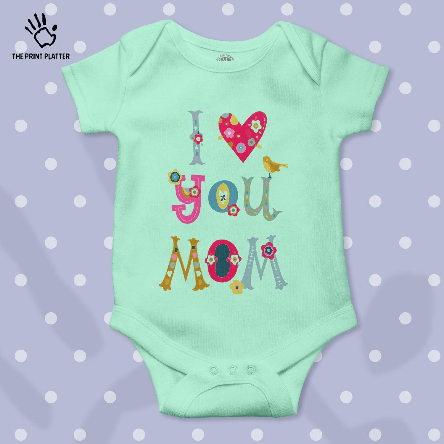 I Love You Mom Unisex Half Sleeve Romper