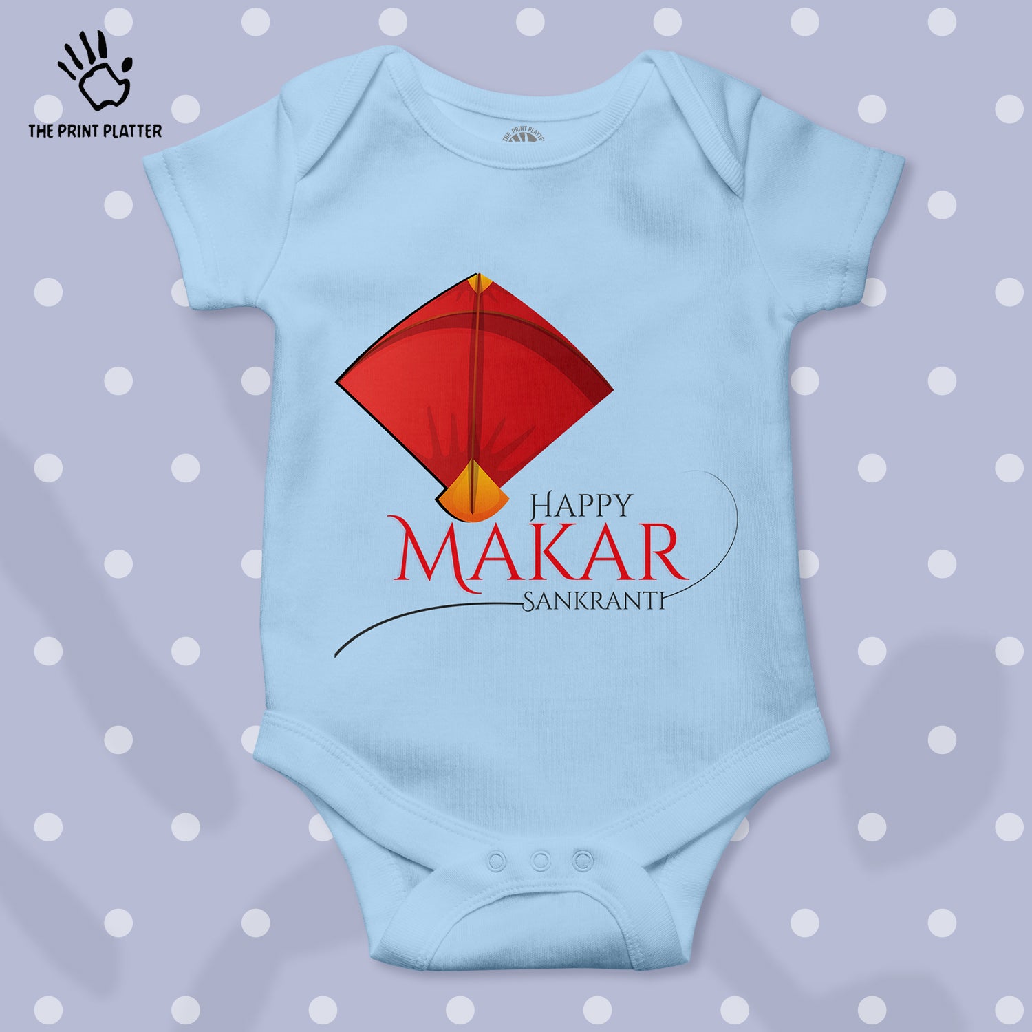 Happy Makar Sankranti Unisex Half Sleeve Romper