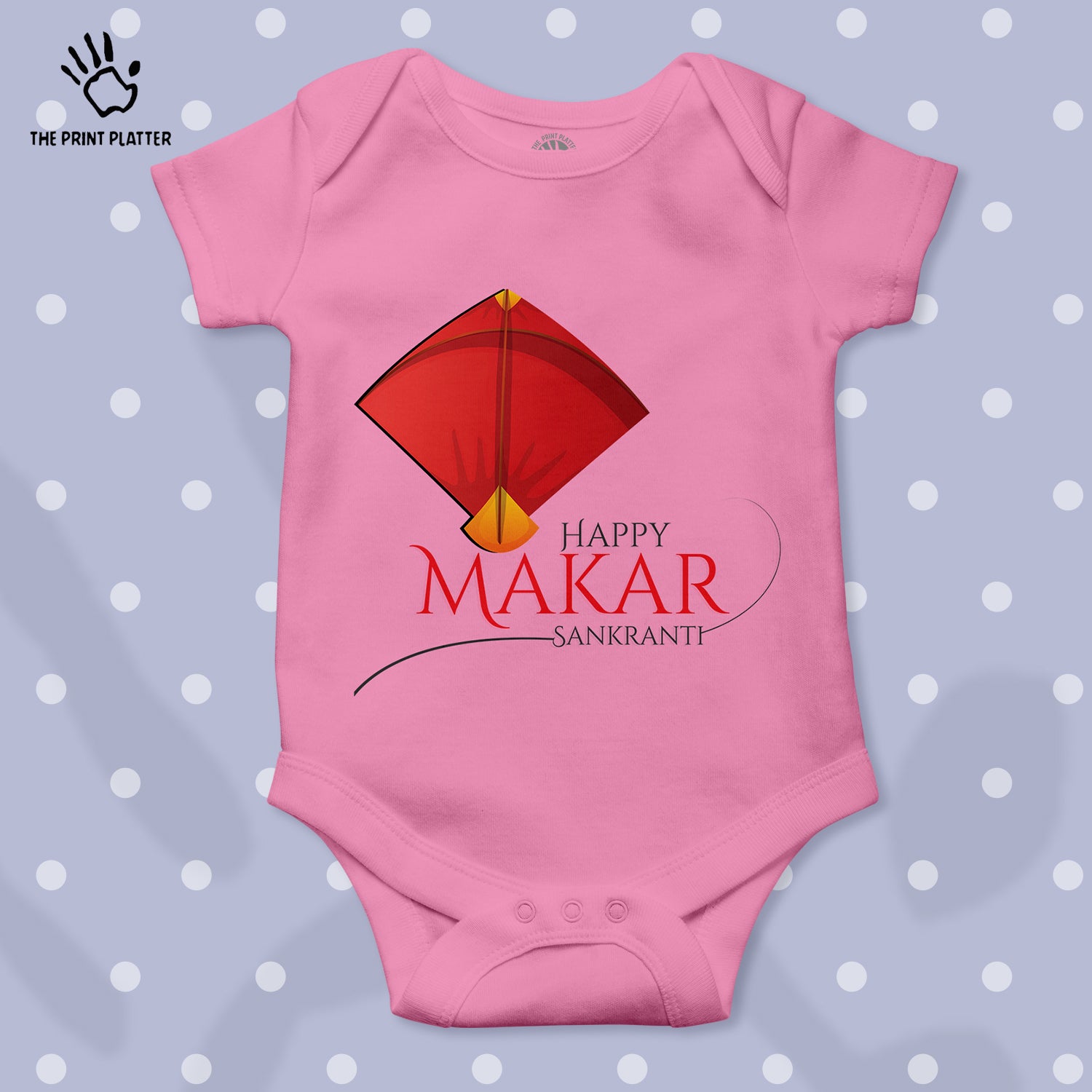 Happy Makar Sankranti Unisex Half Sleeve Romper