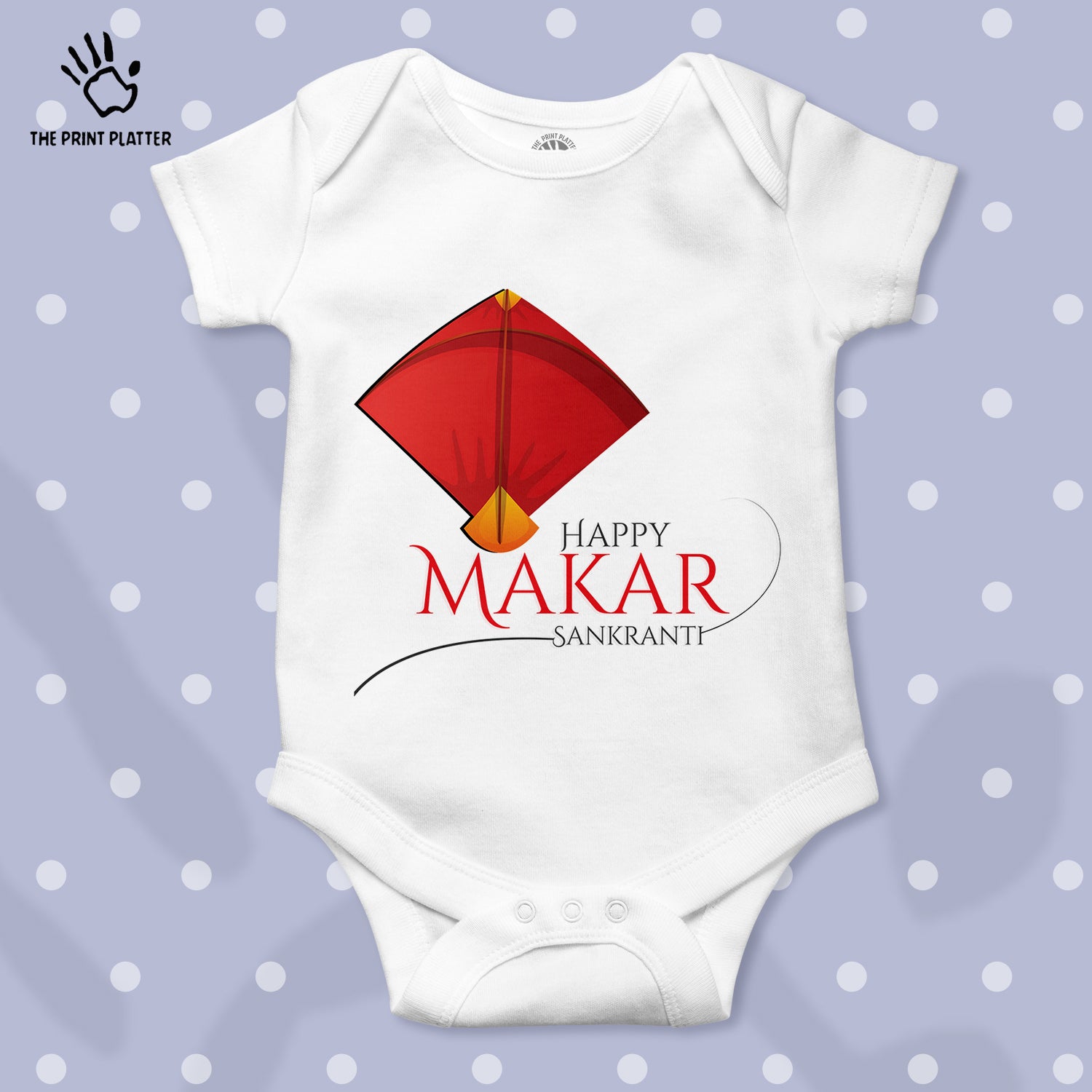 Happy Makar Sankranti Unisex Half Sleeve Romper