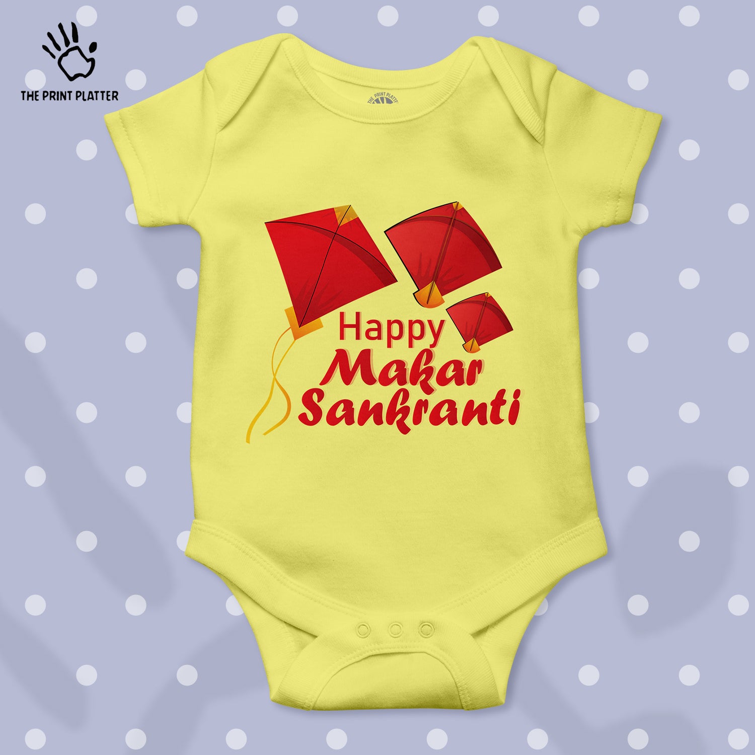 Happy Makar Sankranti Unisex Half Sleeve Romper