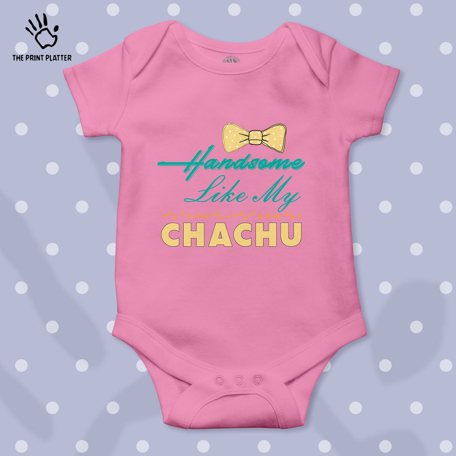 Handsome Like My Chachu Unisex Half Sleeve Romper