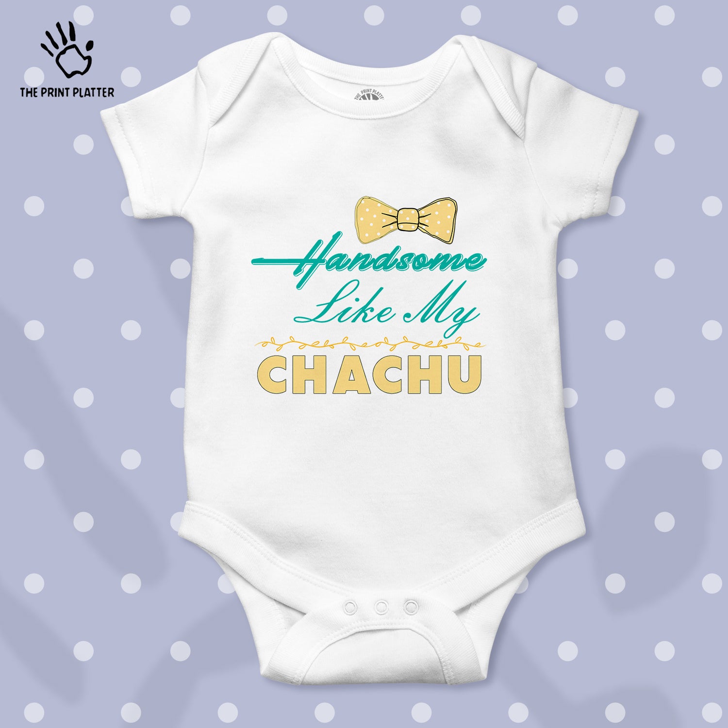 Handsome Like My Chachu Unisex Half Sleeve Romper