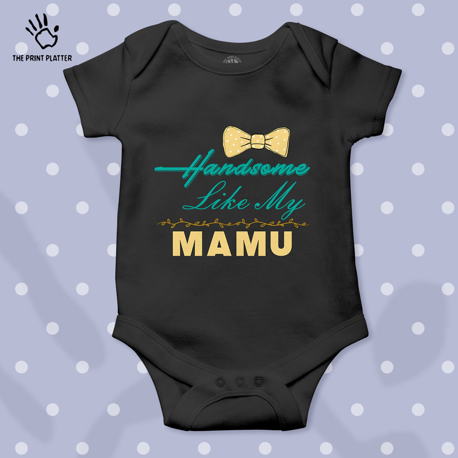 Handsome Like My Mamu Unisex Half Sleeve Romper