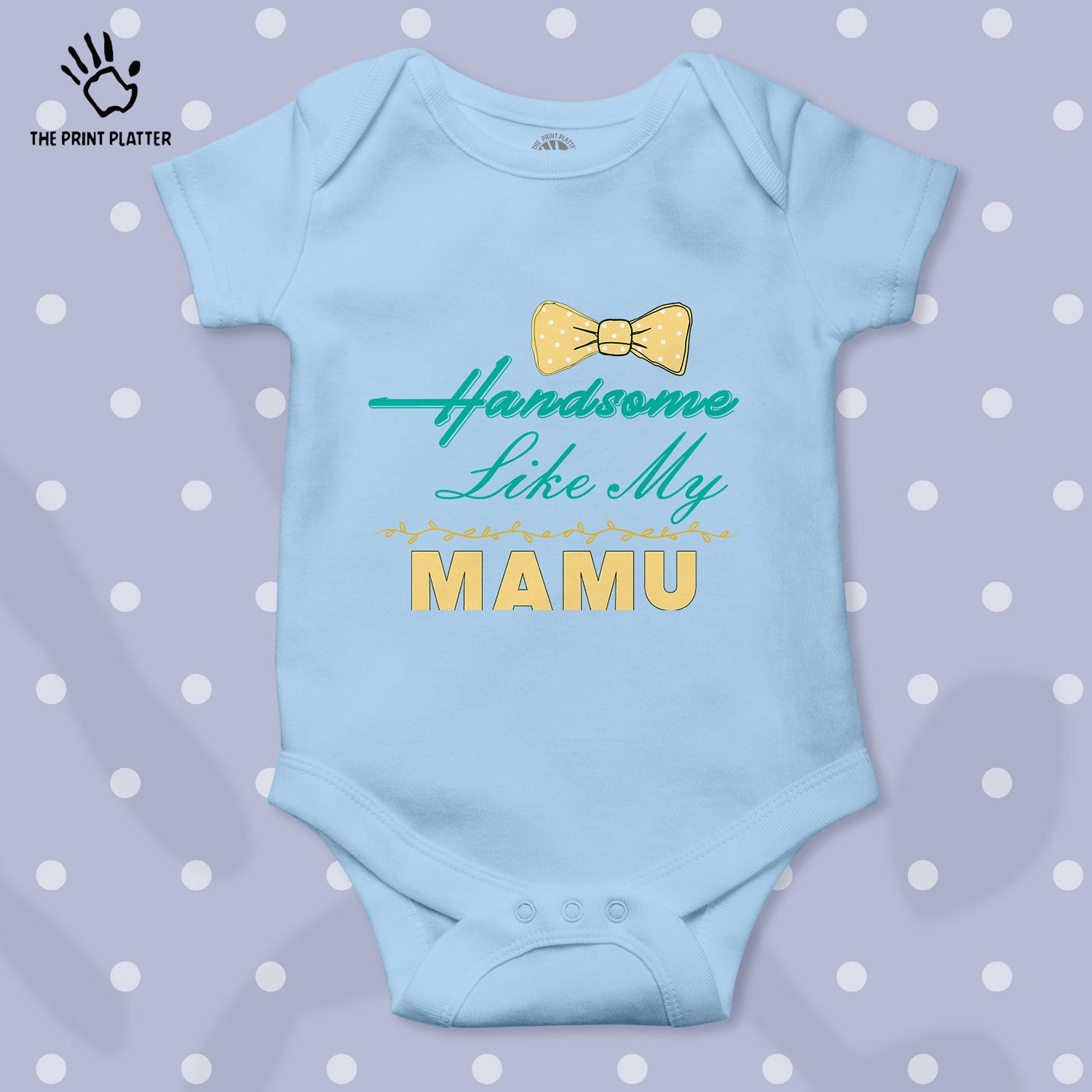 Handsome Like My Mamu Unisex Half Sleeve Romper