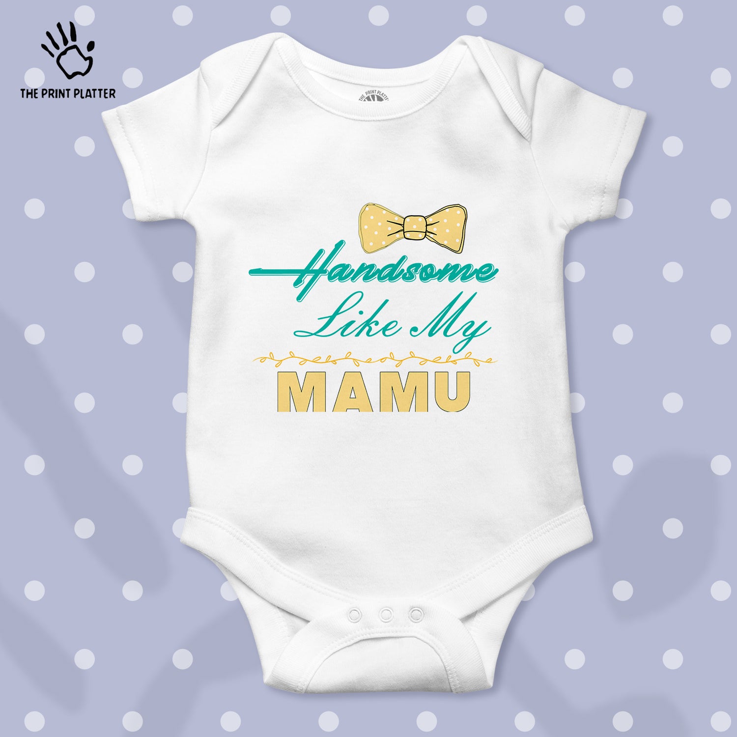 Handsome Like My Mamu Unisex Half Sleeve Romper