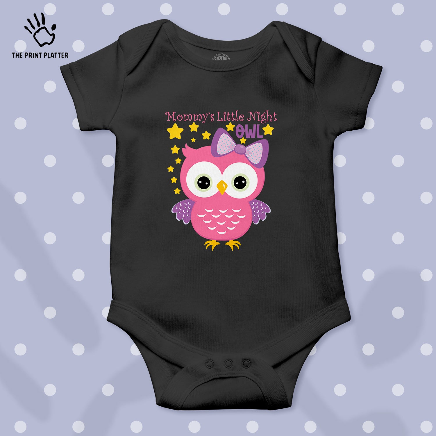 Mommy’s Little Night Owl Unisex Half Sleeve Romper