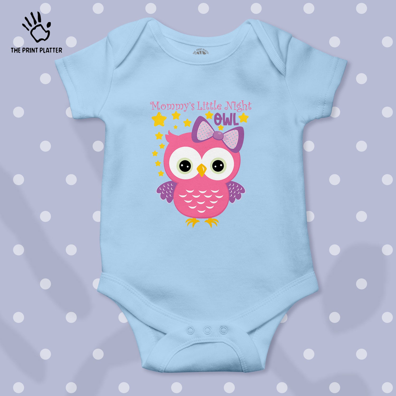 Mommy’s Little Night Owl Unisex Half Sleeve Romper