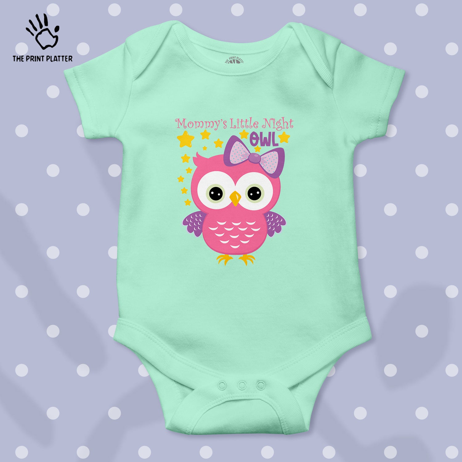 Mommy’s Little Night Owl Unisex Half Sleeve Romper