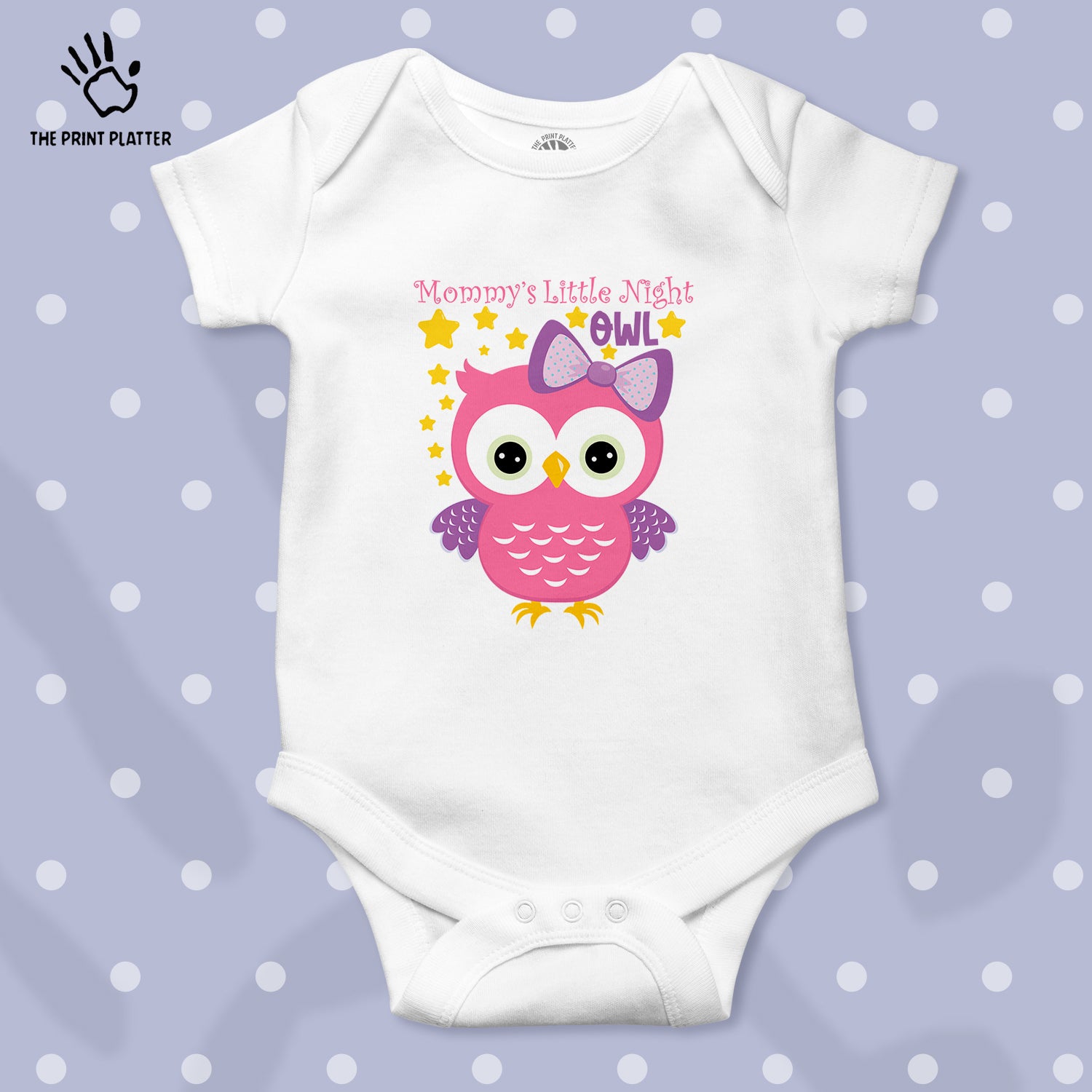 Mommy’s Little Night Owl Unisex Half Sleeve Romper