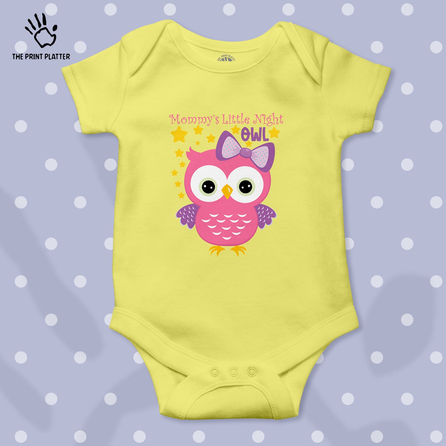 Mommy’s Little Night Owl Unisex Half Sleeve Romper