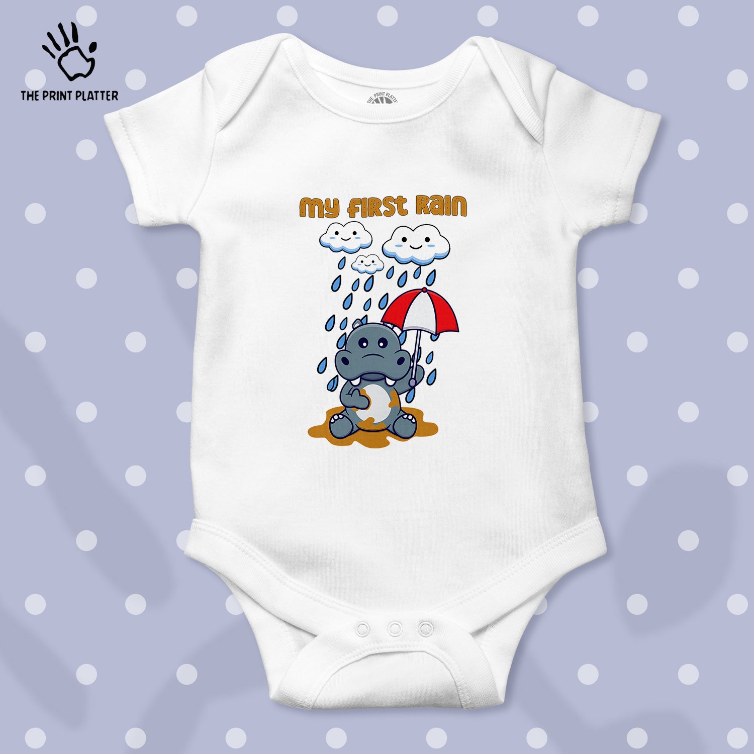 My First Rain Unisex Half Sleeve Romper