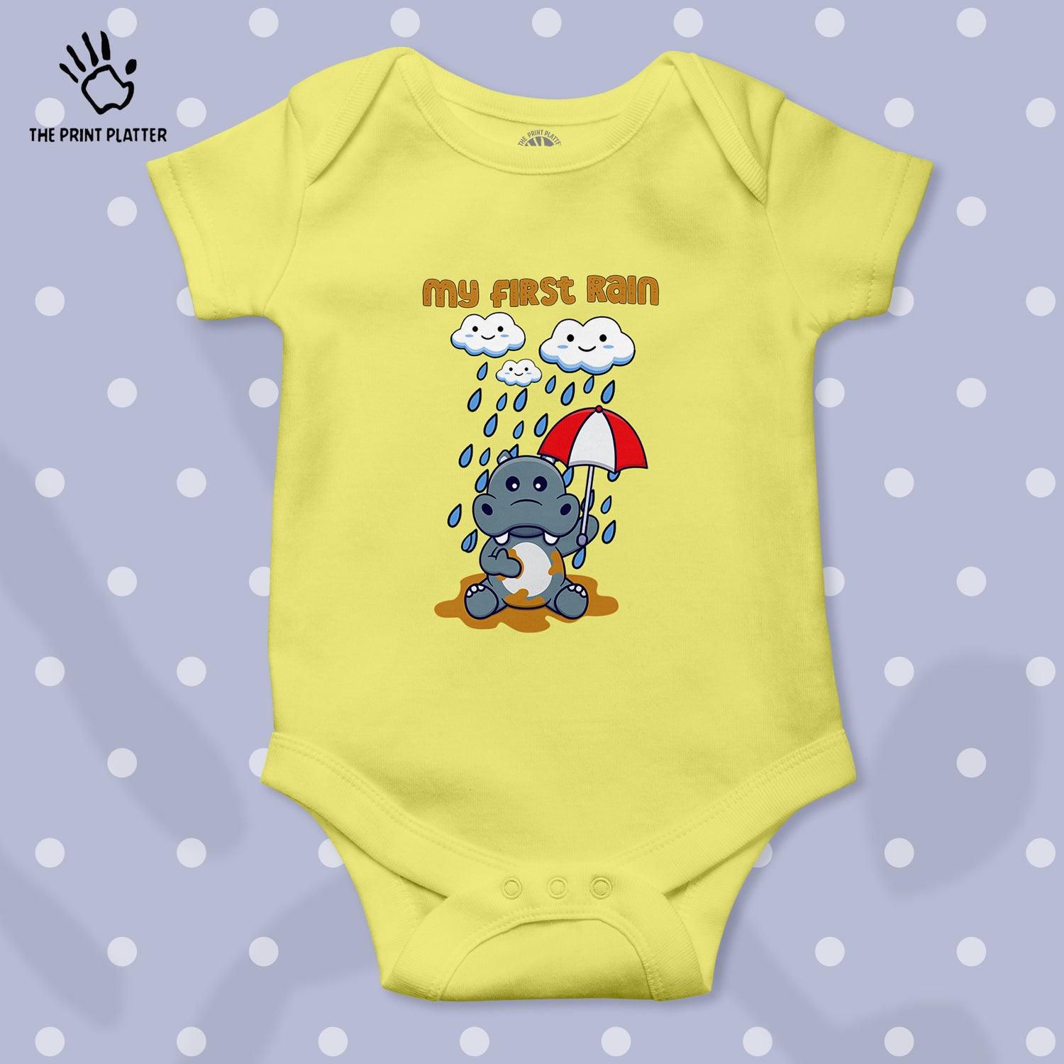 My First Rain Unisex Half Sleeve Romper