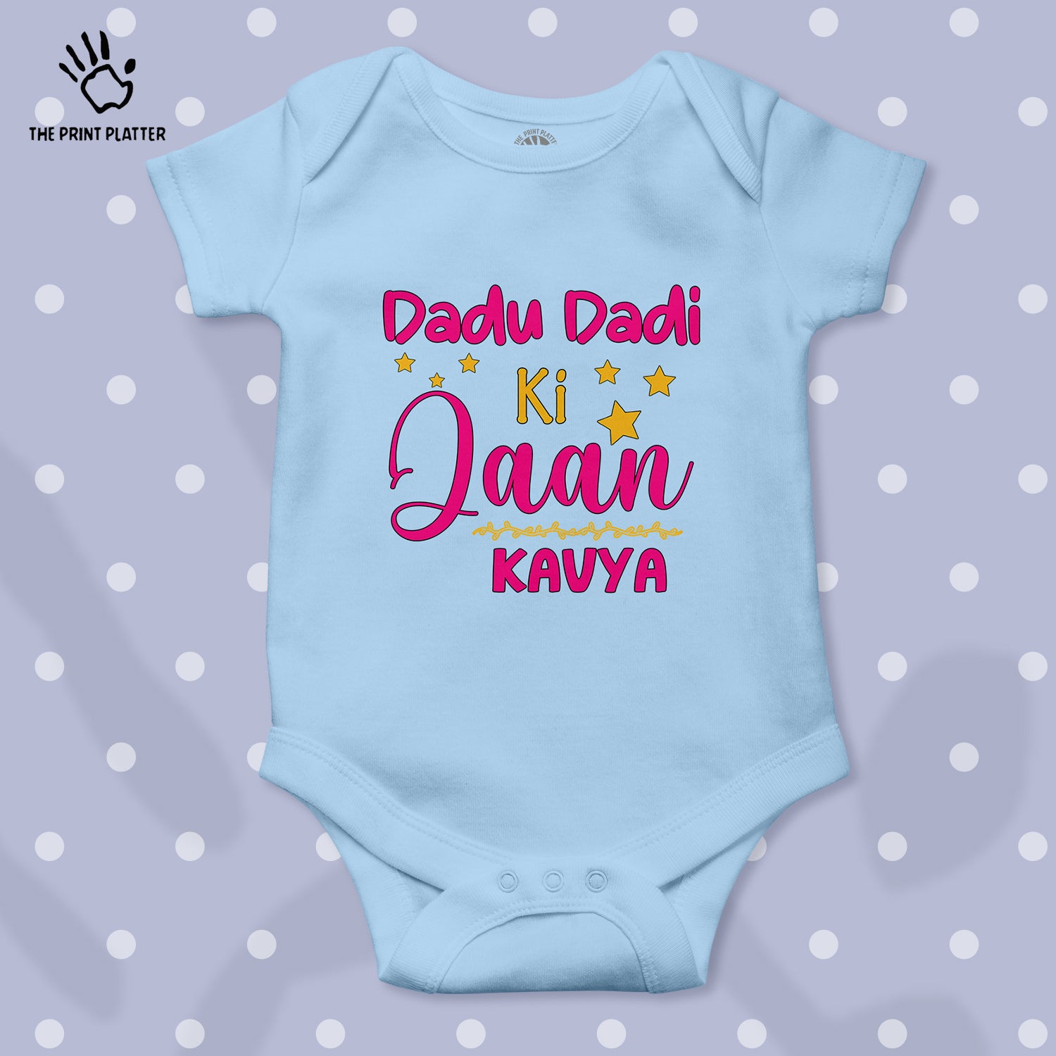 Dadu Dadi Ki Jaan Kavya Unisex Half Sleeve Romper