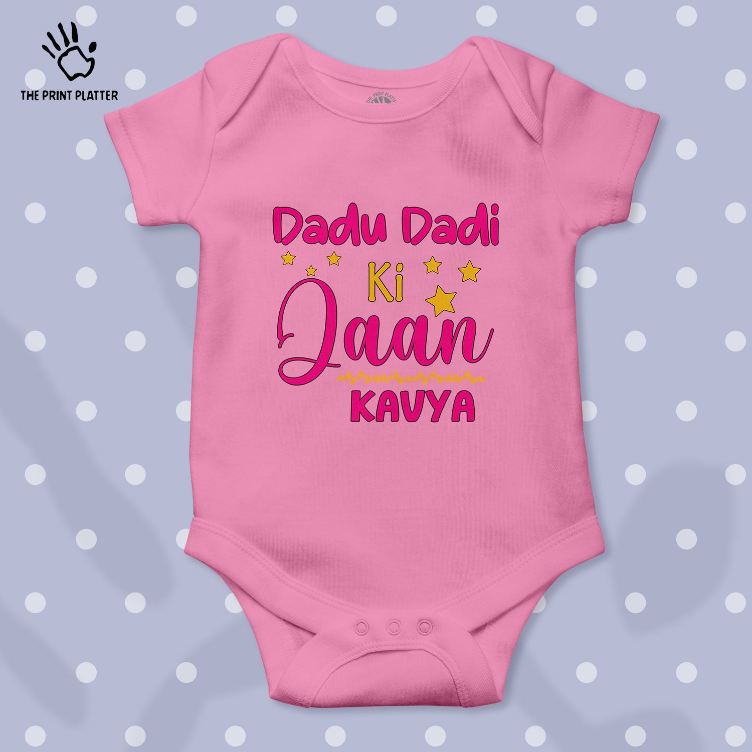 Dadu Dadi Ki Jaan Kavya Unisex Half Sleeve Romper