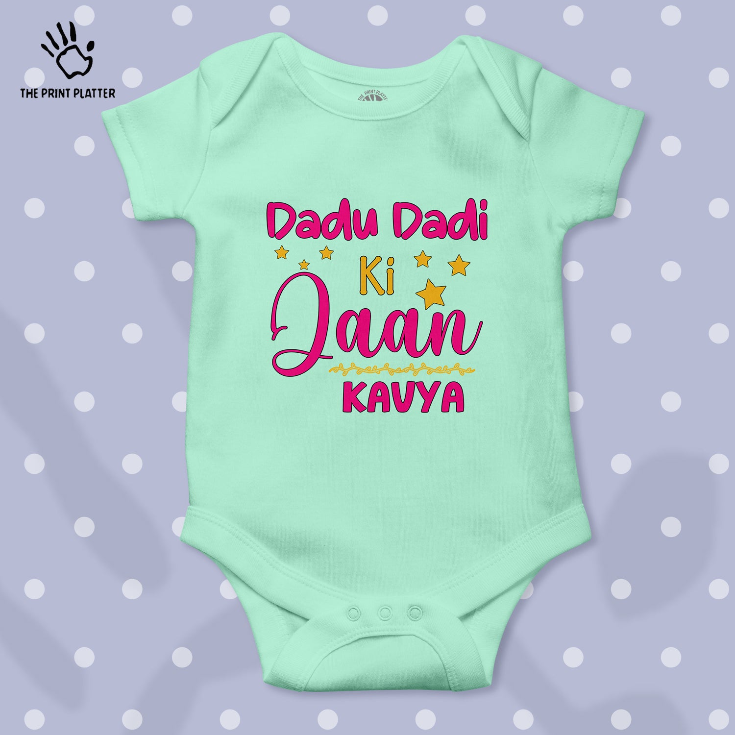 Dadu Dadi Ki Jaan Kavya Unisex Half Sleeve Romper