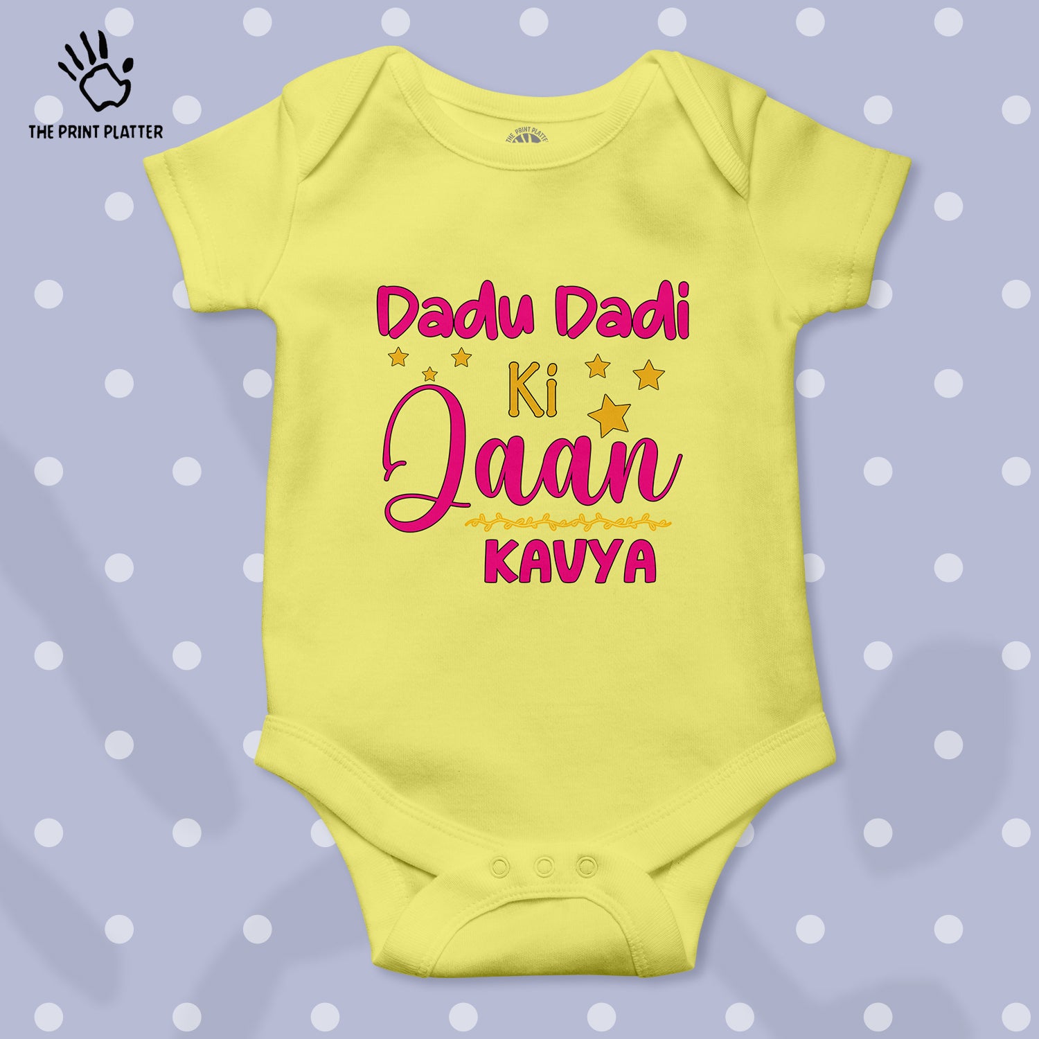 Dadu Dadi Ki Jaan Kavya Unisex Half Sleeve Romper