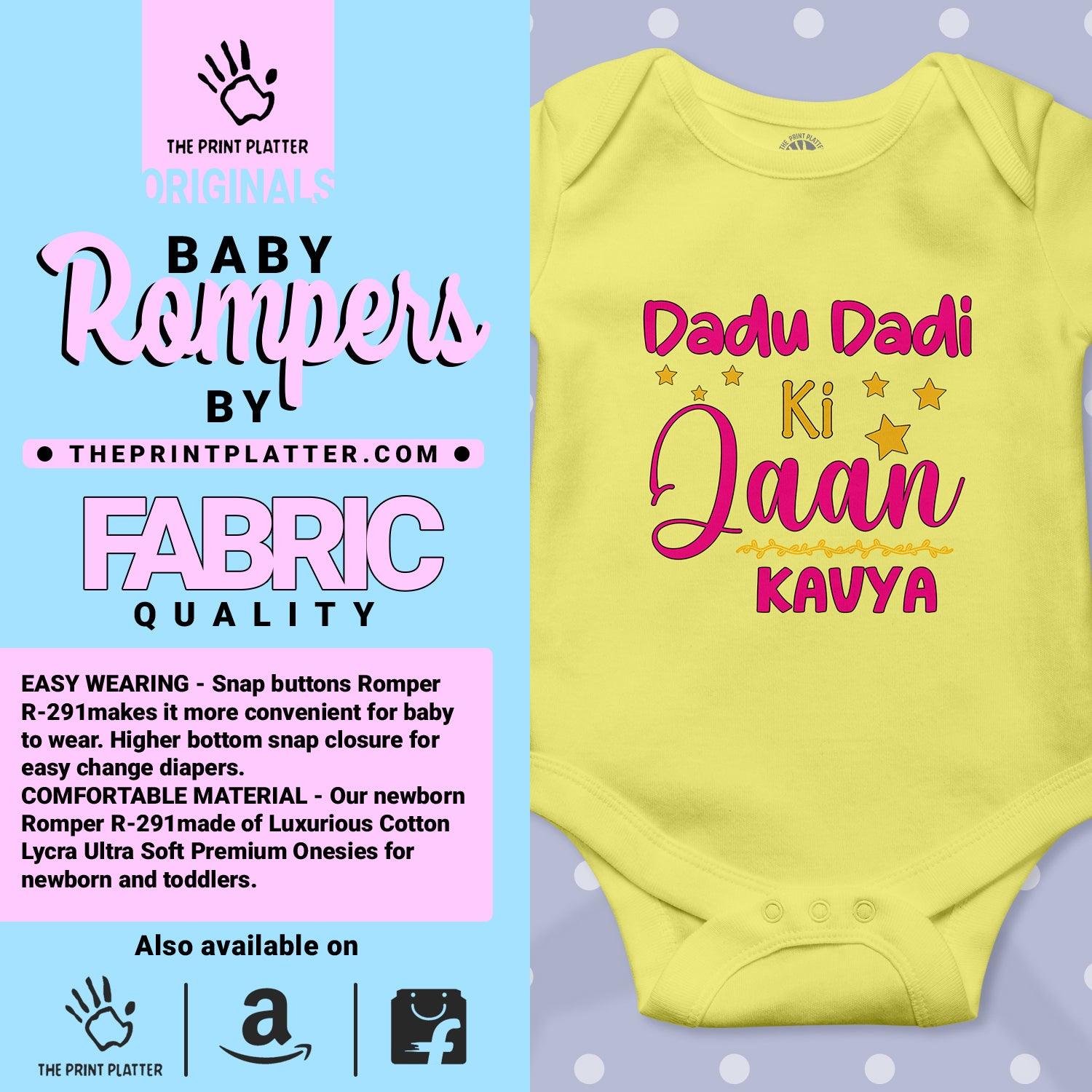 Dadu Dadi Ki Jaan Kavya Unisex Half Sleeve Romper