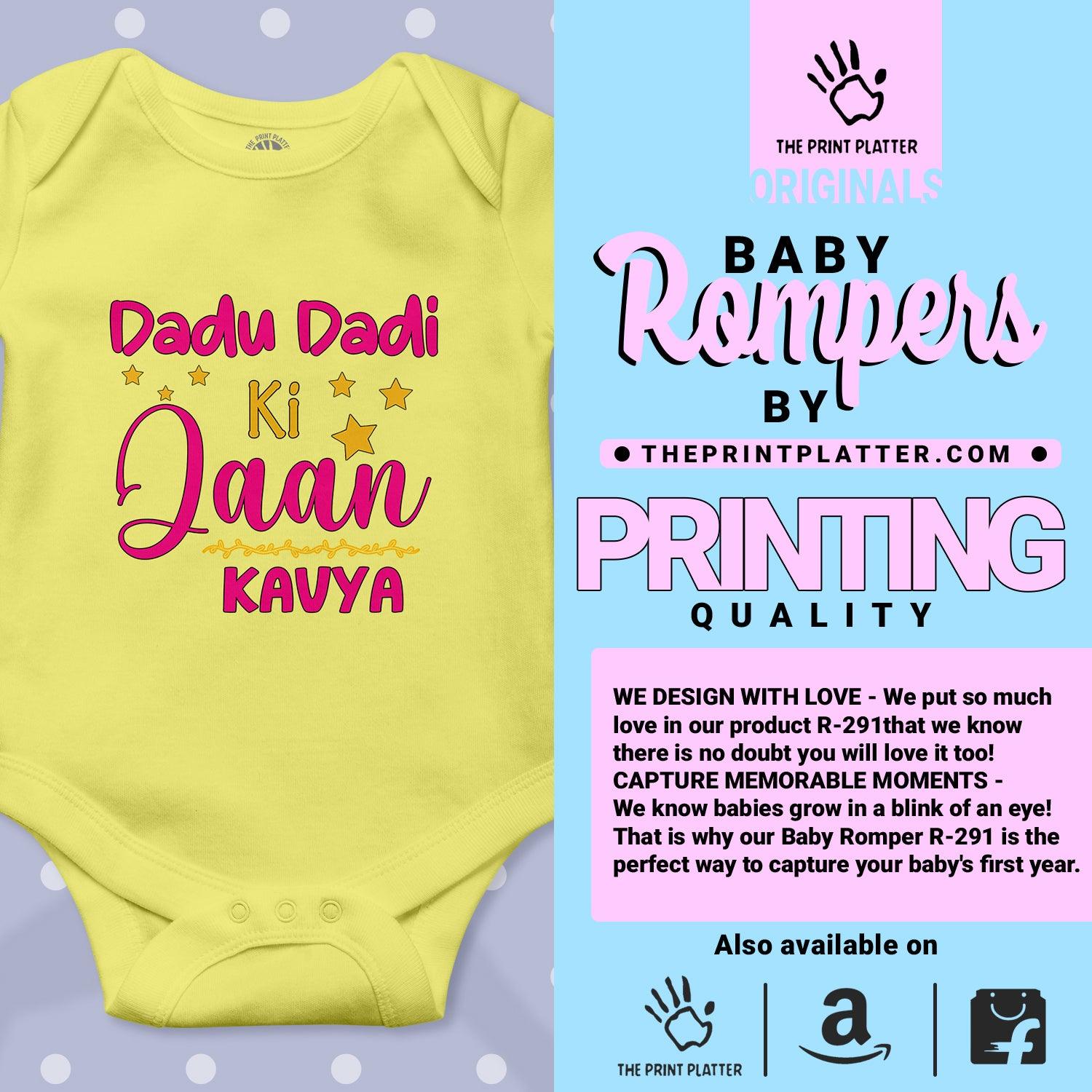 Dadu Dadi Ki Jaan Kavya Unisex Half Sleeve Romper