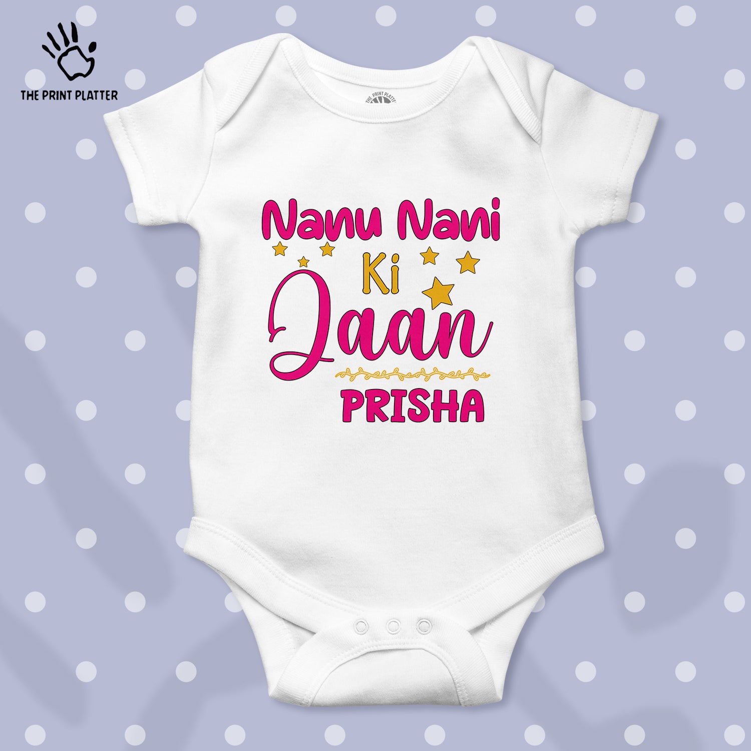 Nanu Nani Ki Jaan Prisha Unisex Half Sleeve Romper