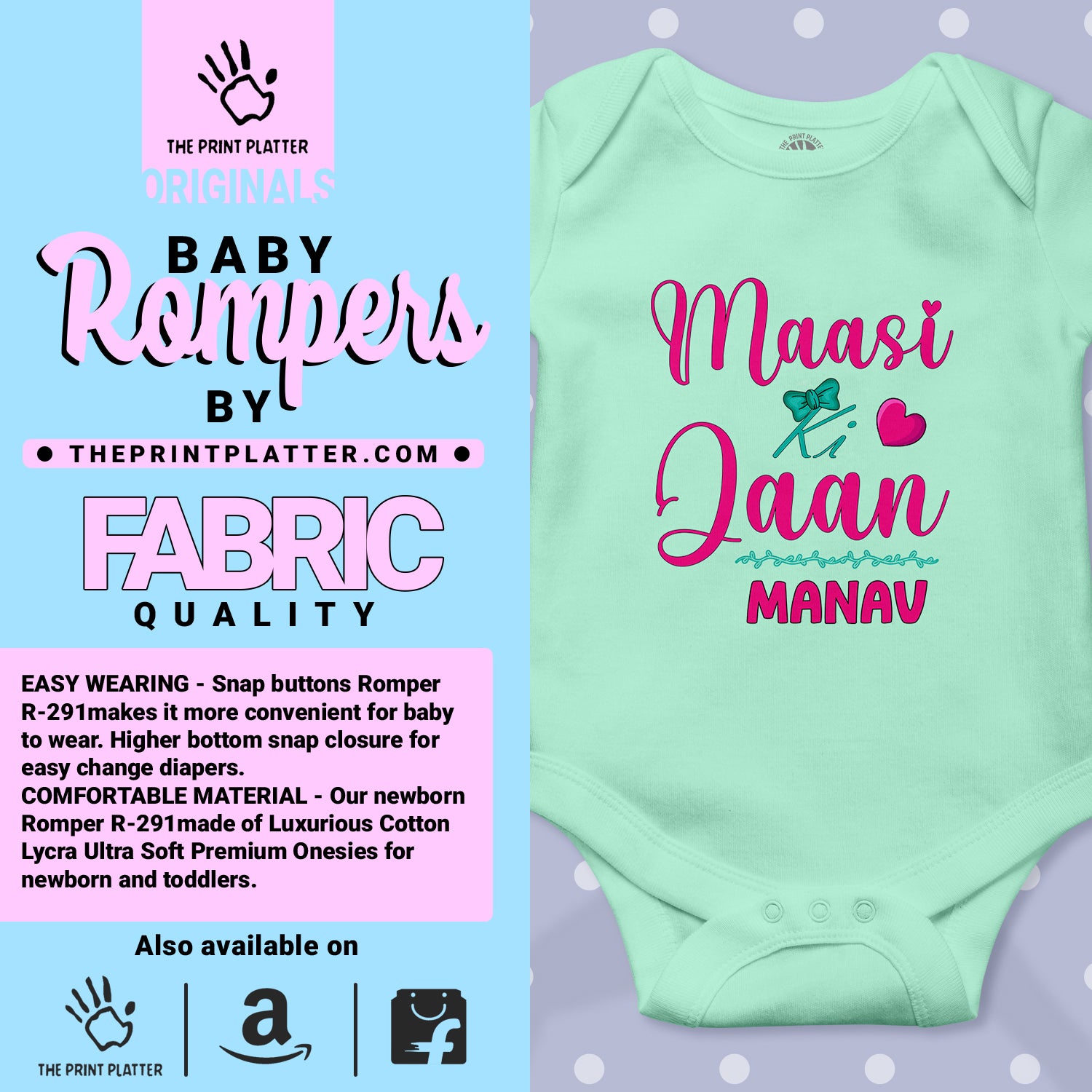 Massi Ki Jaan Manav Unisex Half Sleeve Romper