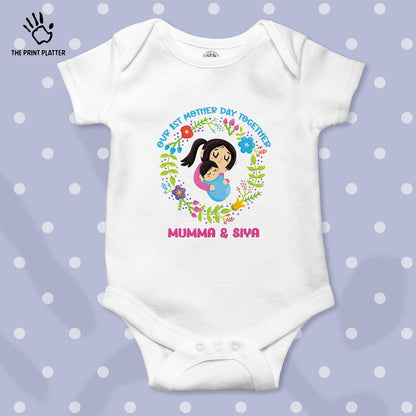 Our First Mother's Day Togather Mumma And Siya Unisex Half Sleeve Romper