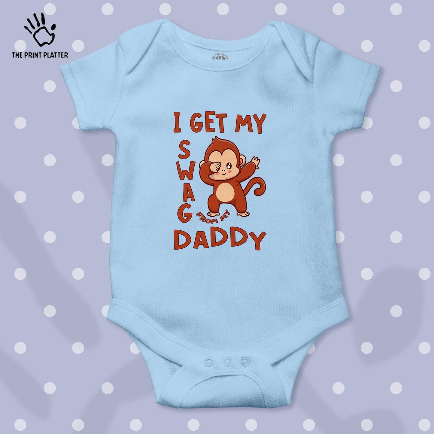 I Get My Swag From My Daddy Unisex Half Sleeve Romper