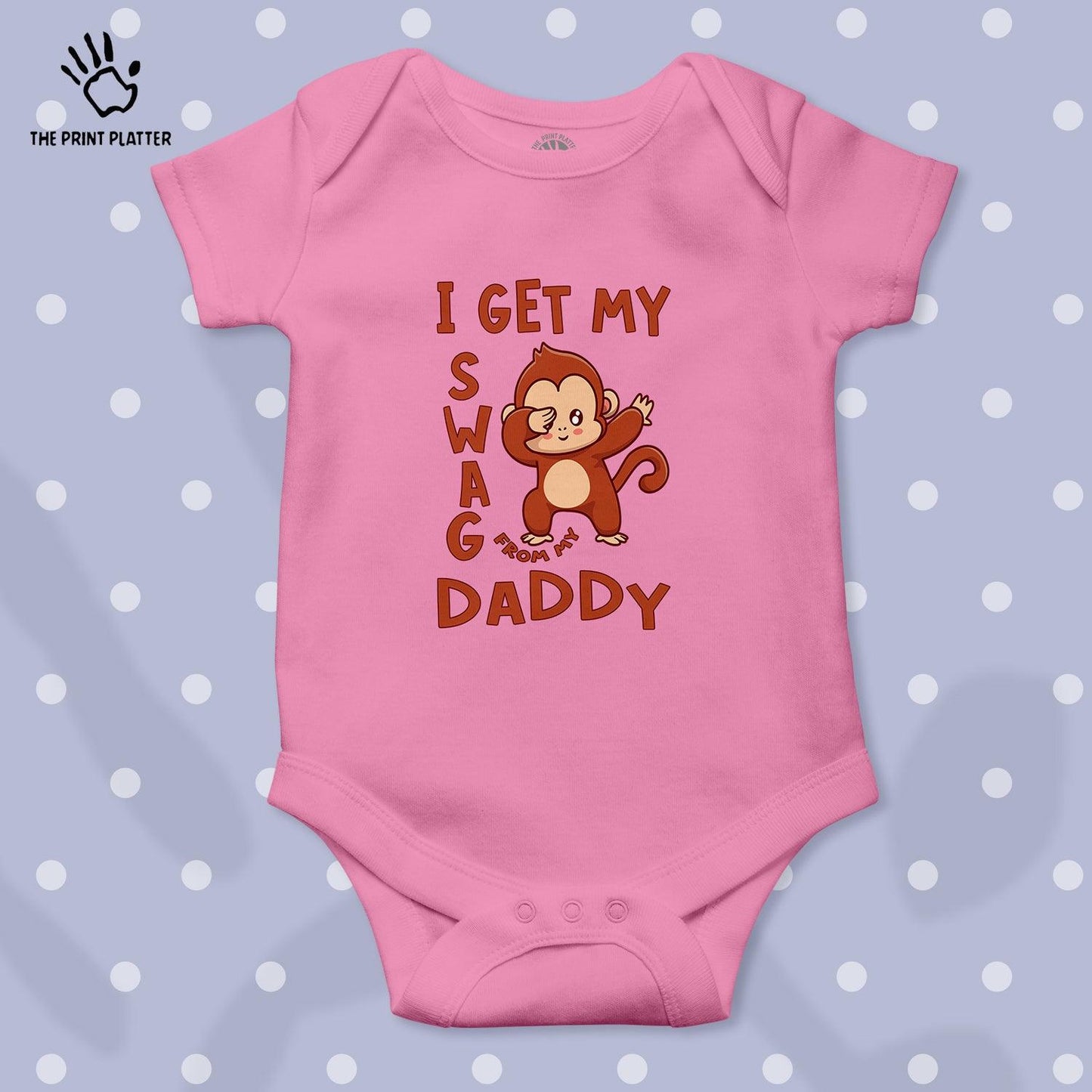 I Get My Swag From My Daddy Unisex Half Sleeve Romper