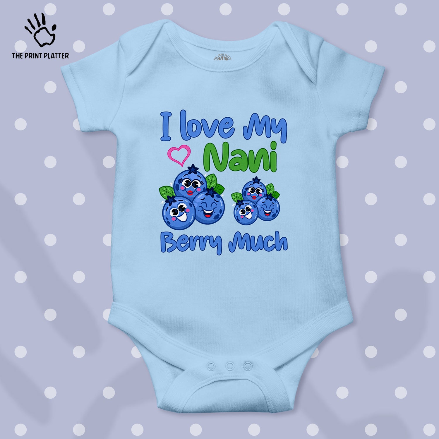 I Love My Nani Berry Much Unisex Half Sleeve Romper