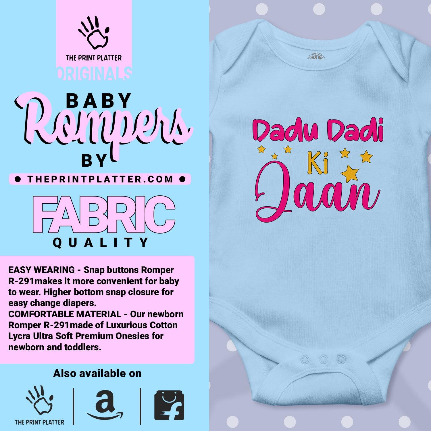 Dadu Dadi ki Jaan Unisex Half Sleeve Romper