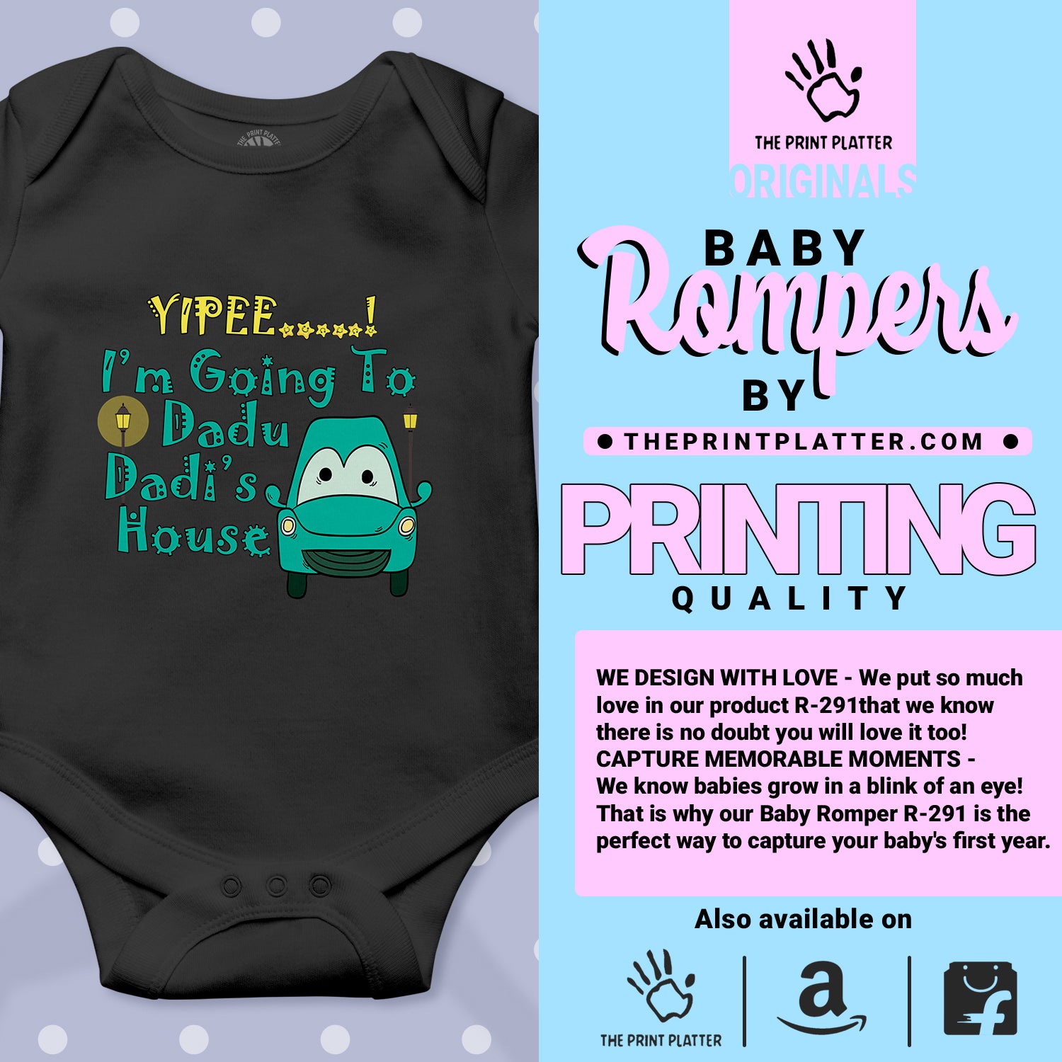 YIPPE unisex half sleeve romper