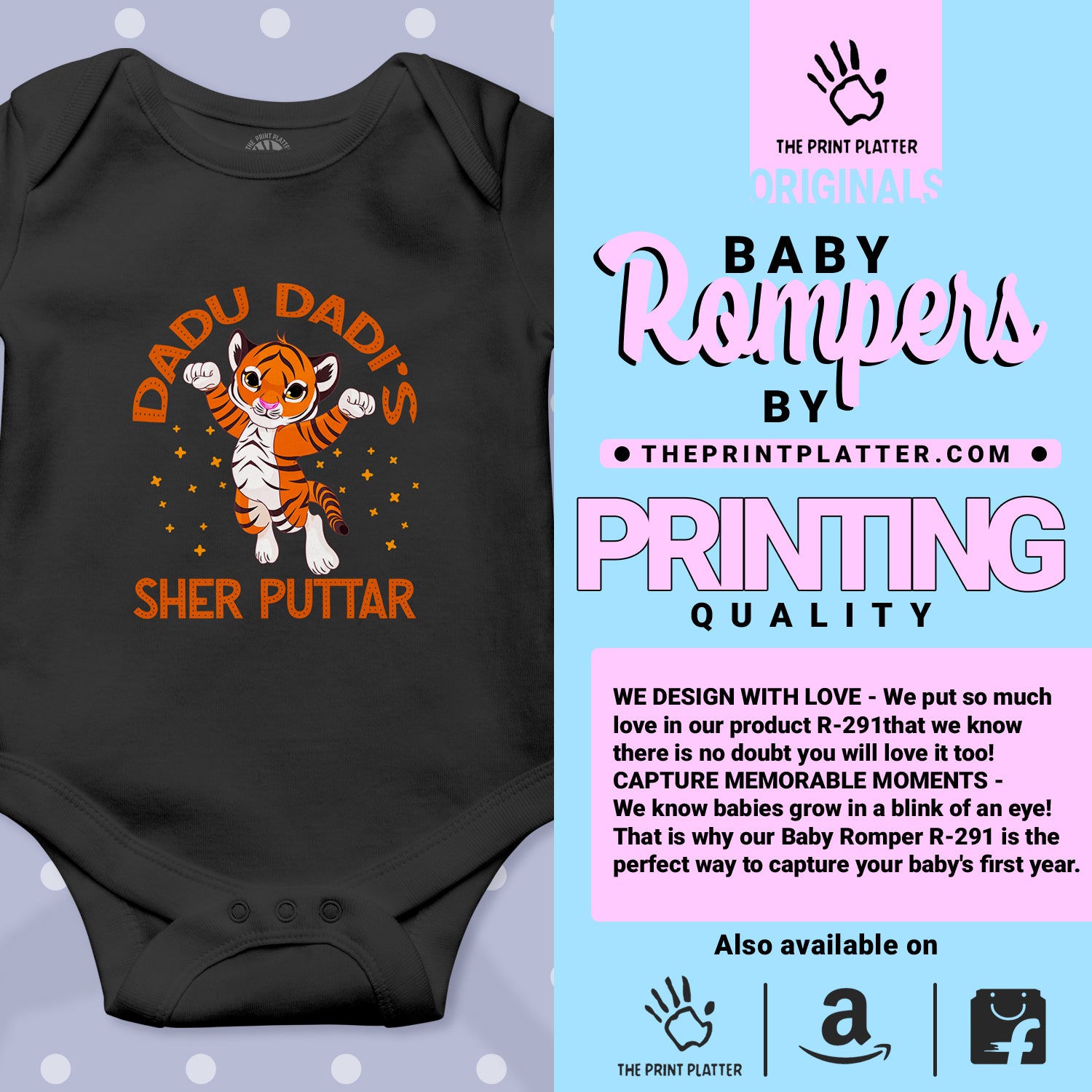 DADU DADI'S SHER PUTTER unisex half sleeve romper