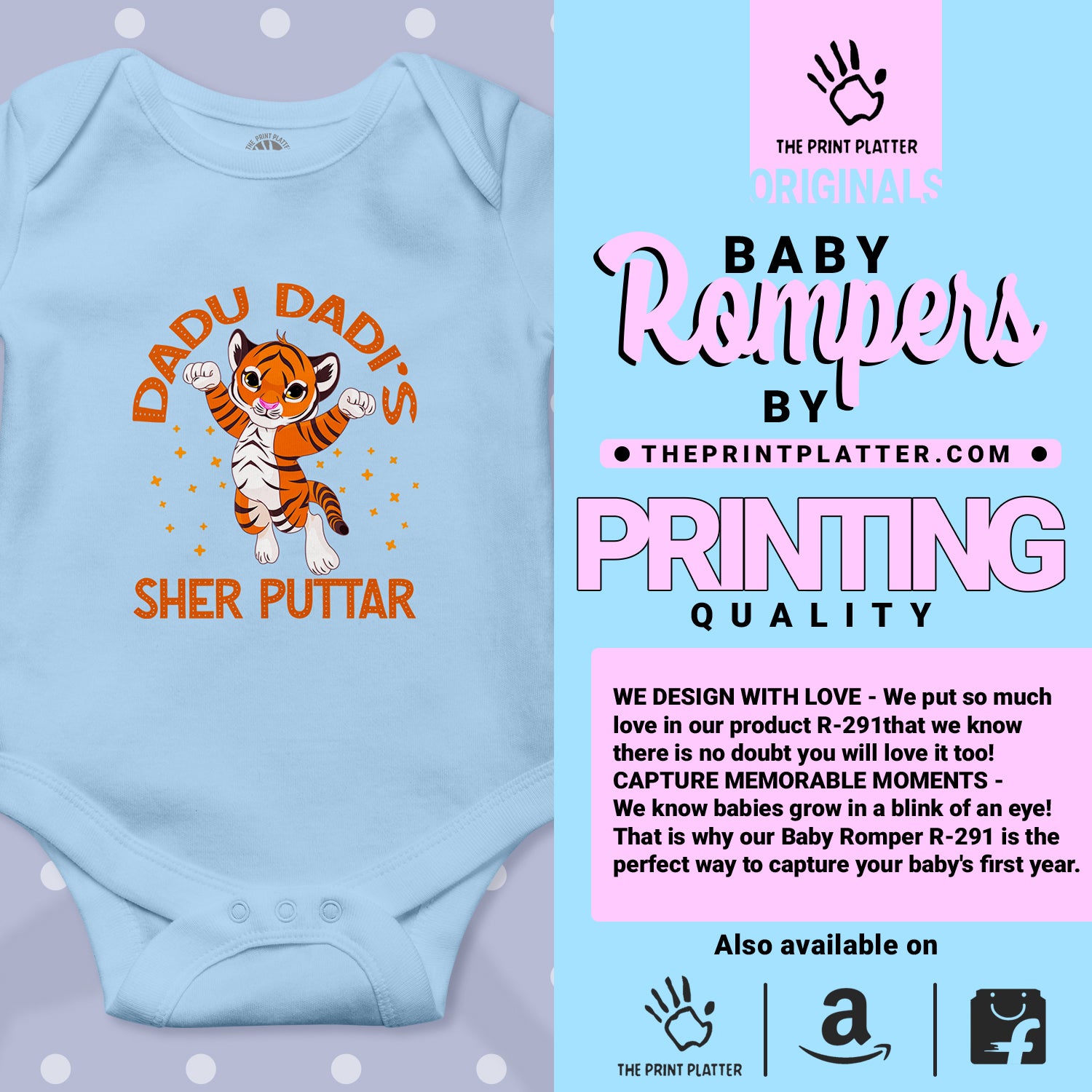 DADU DADI'S SHER PUTTER unisex half sleeve romper
