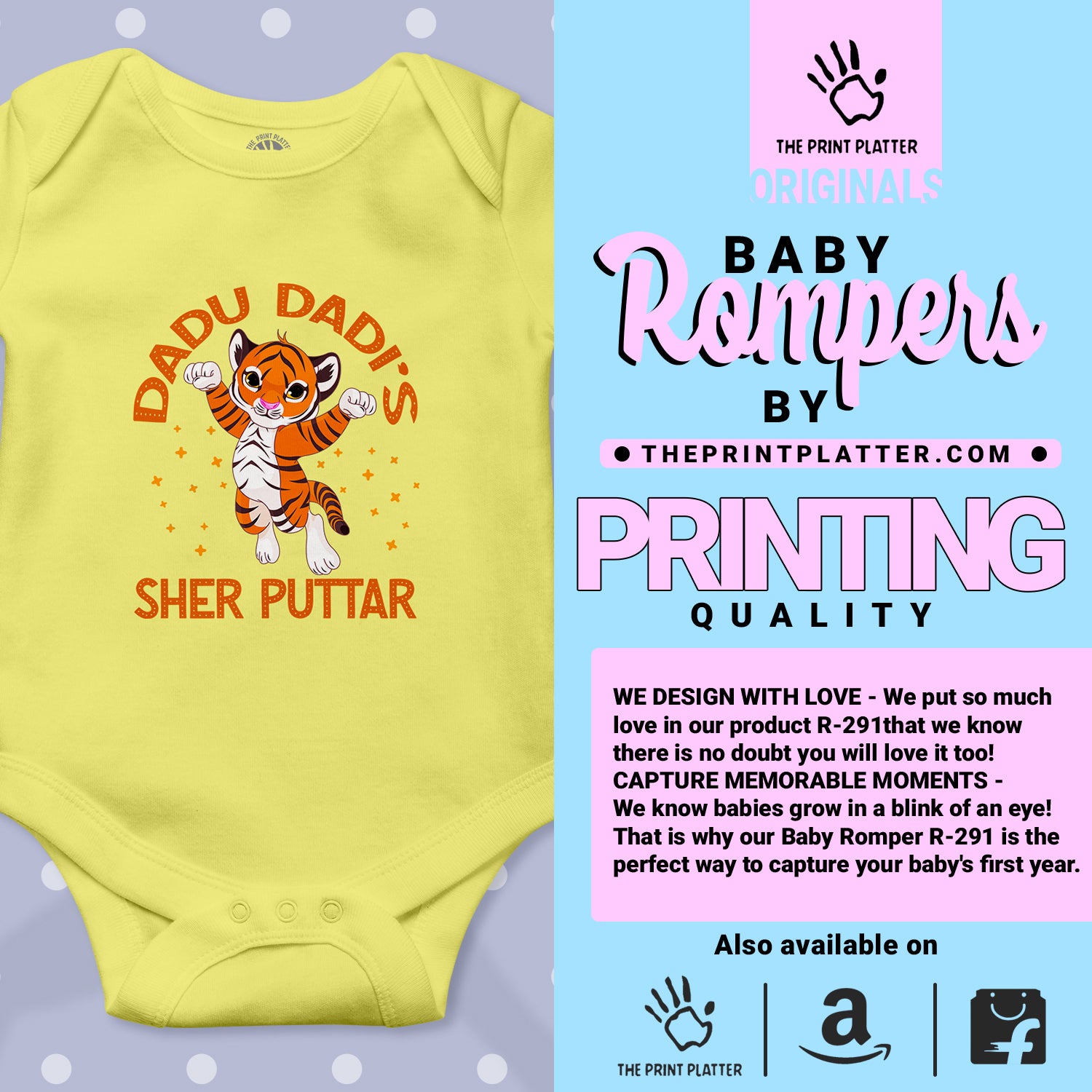 DADU DADI'S SHER PUTTER unisex half sleeve romper