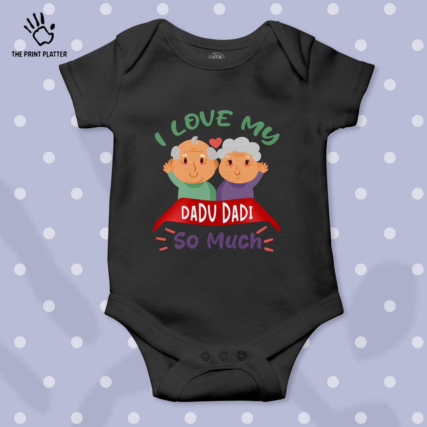 I LOVE MY DADU DADI unisex half sleeve romper