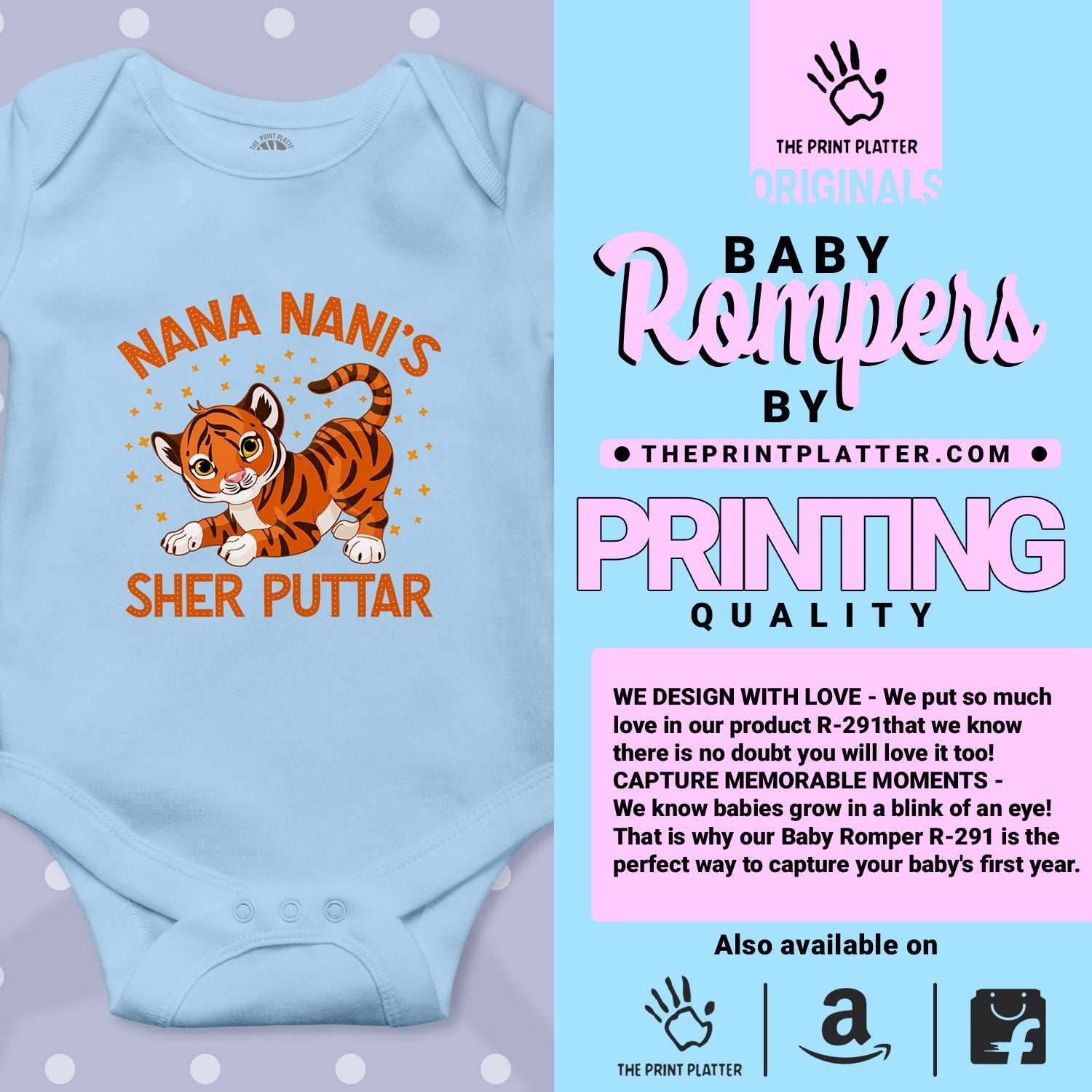 NANU NANI'S SHER PUTTER unisex half sleeve romper