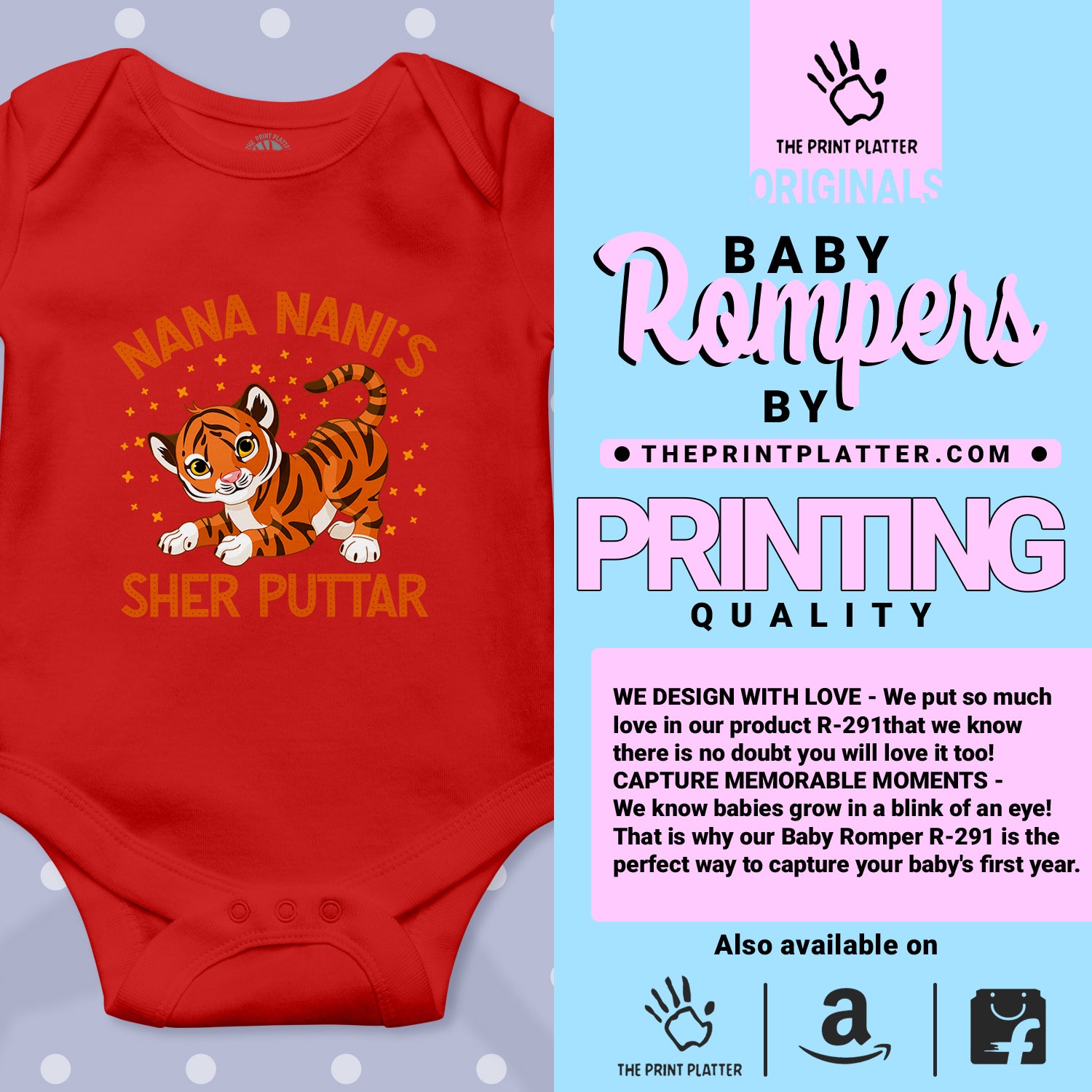 NANU NANI'S SHER PUTTER unisex half sleeve romper