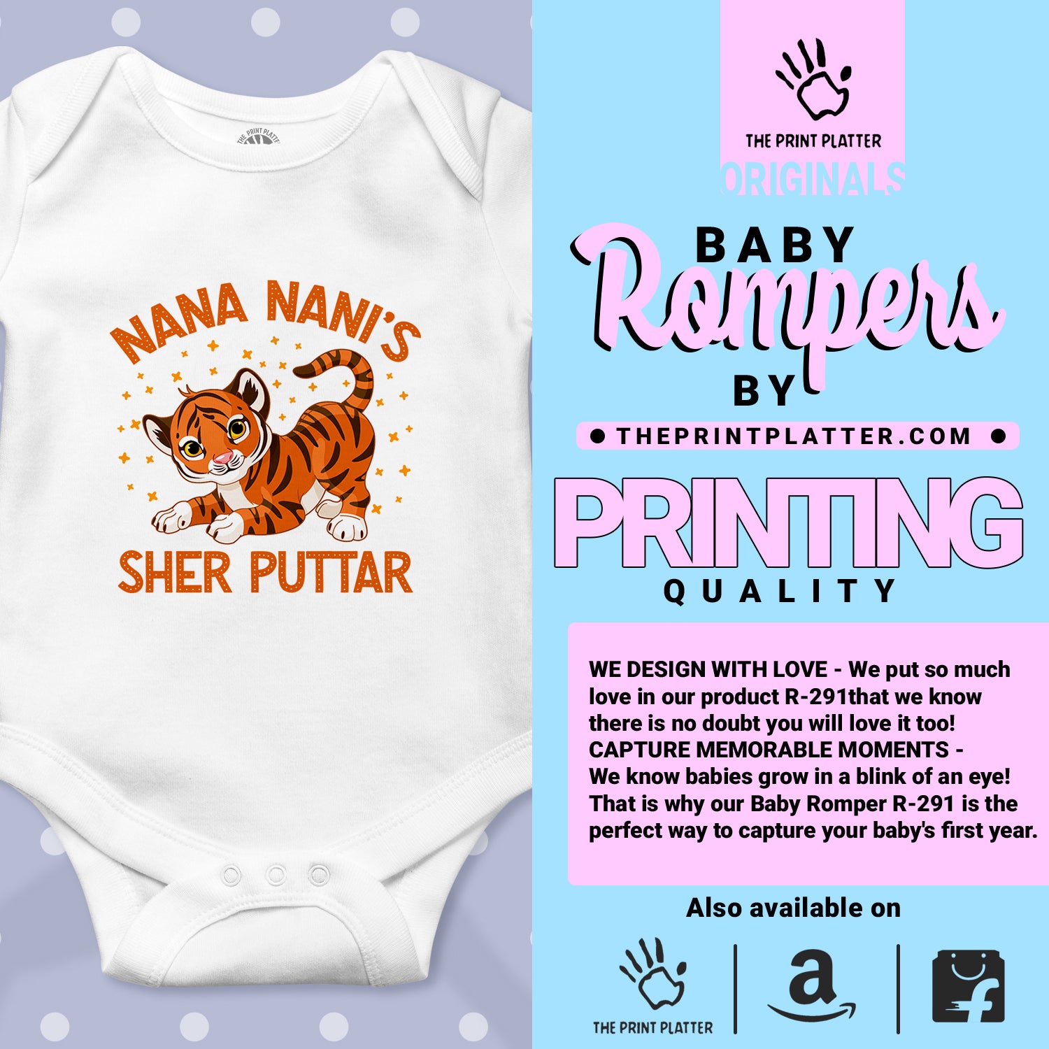 NANU NANI'S SHER PUTTER unisex half sleeve romper