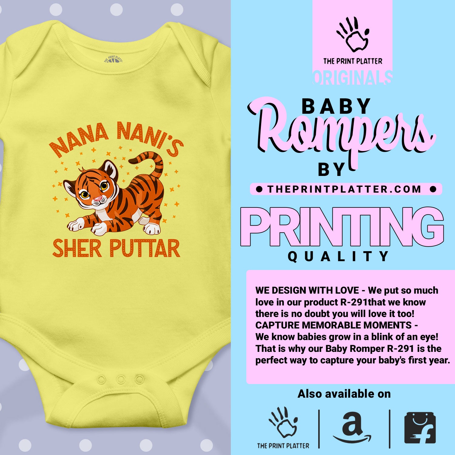 NANU NANI'S SHER PUTTER unisex half sleeve romper