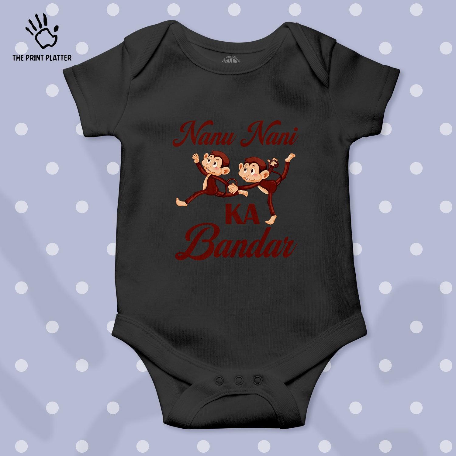 Nanu Nani Ka Bandar Unisex Half Sleeve Romper