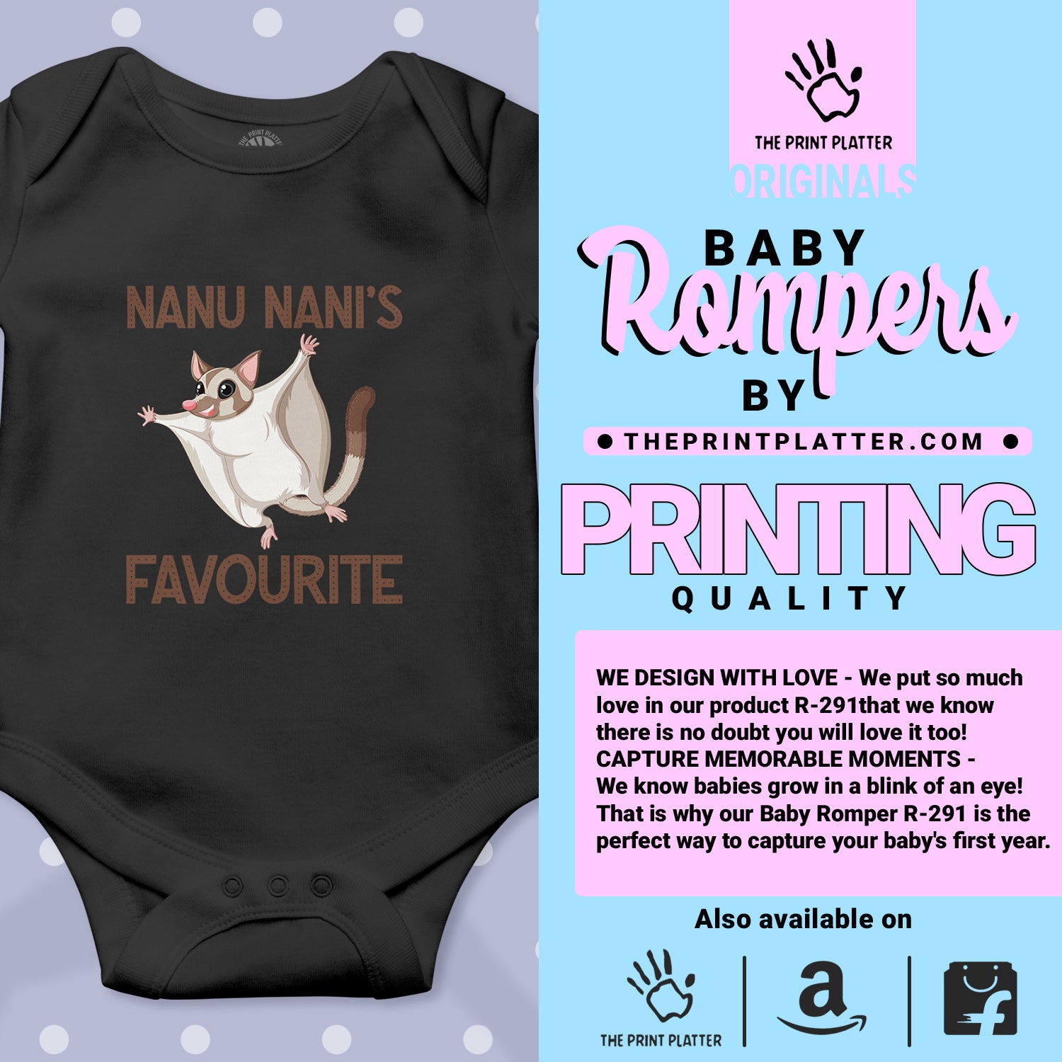 Nanu Nani's Favourite Kiddo Unisex Half Sleeve Romper
