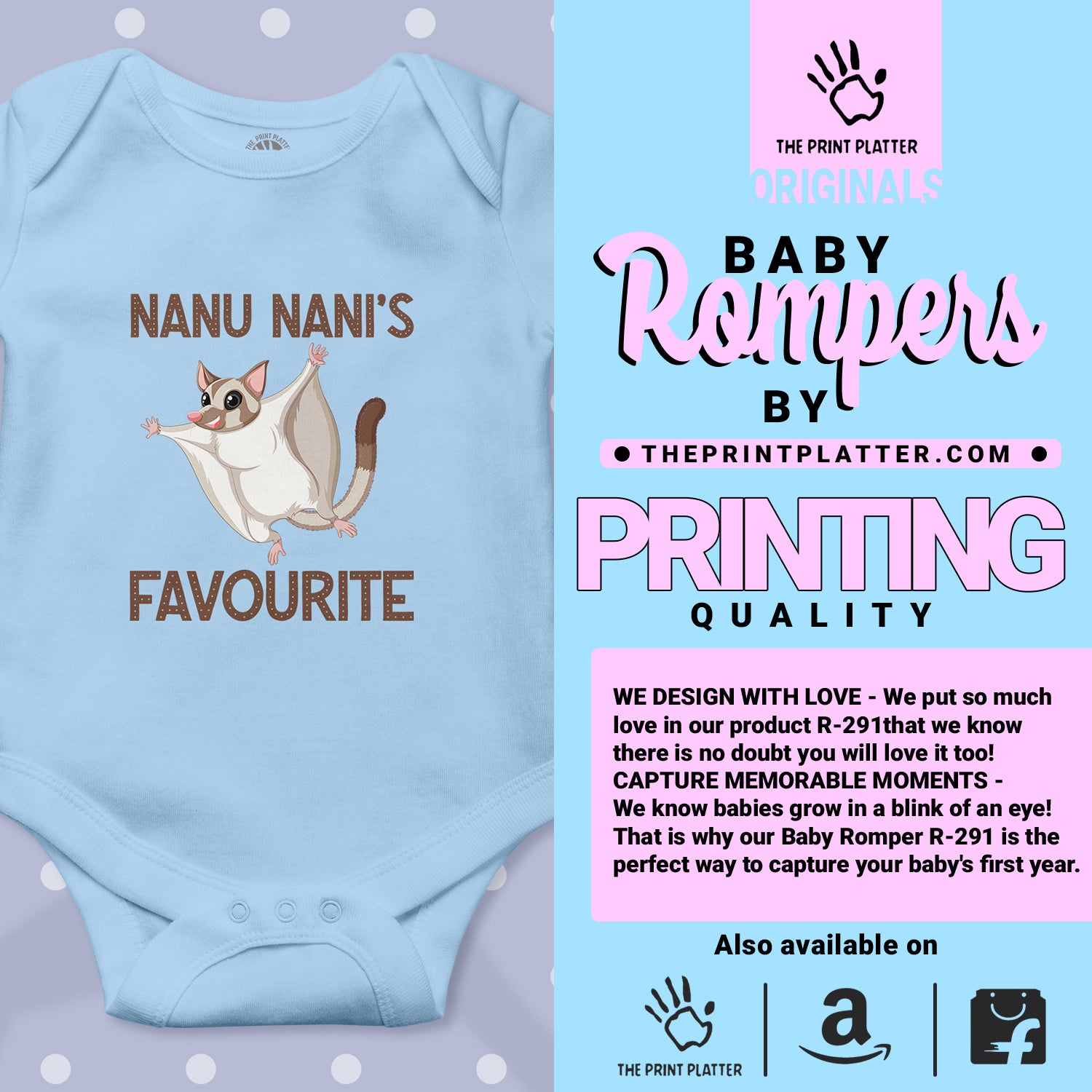 Nanu Nani's Favourite Kiddo Unisex Half Sleeve Romper