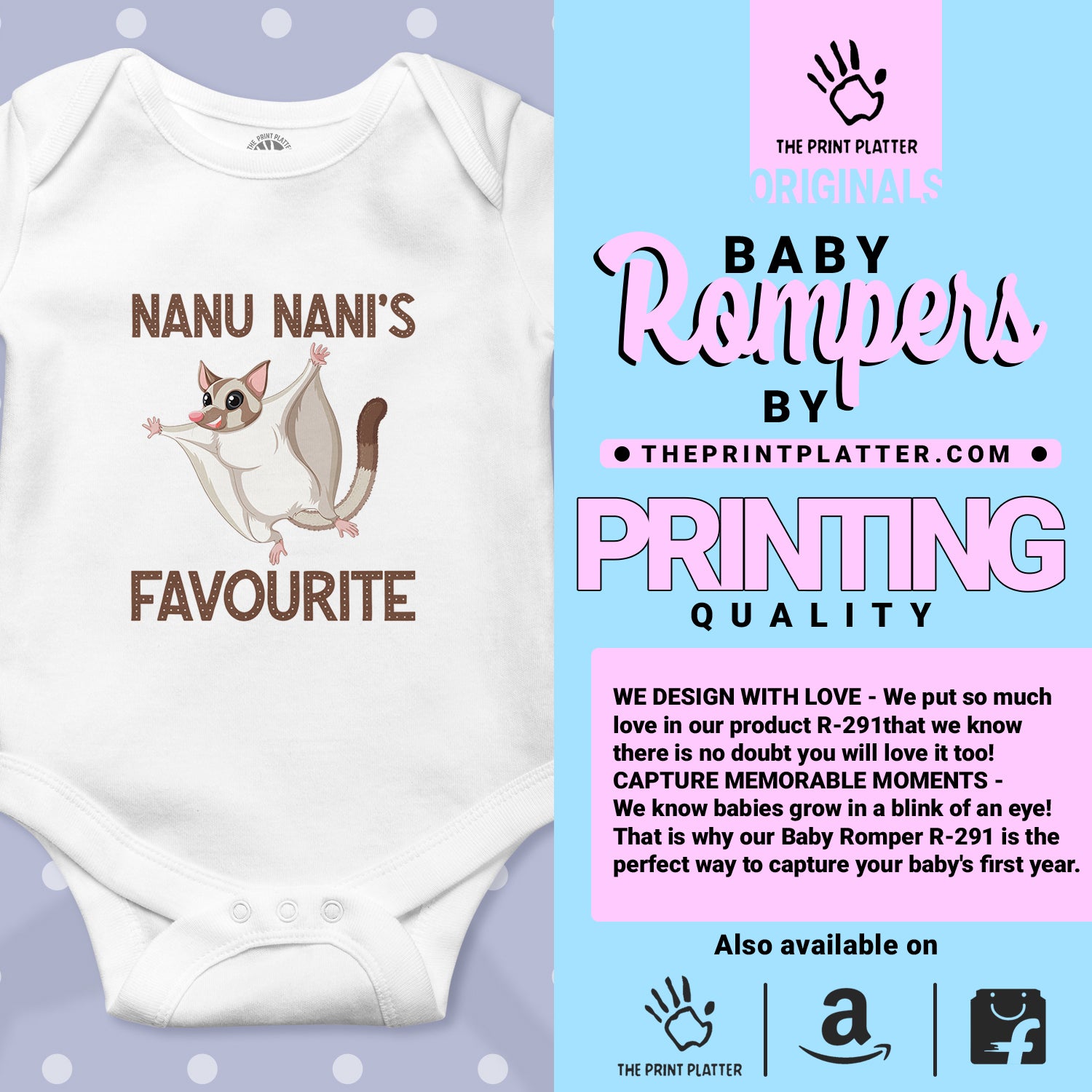 Nanu Nani's Favourite Kiddo Unisex Half Sleeve Romper