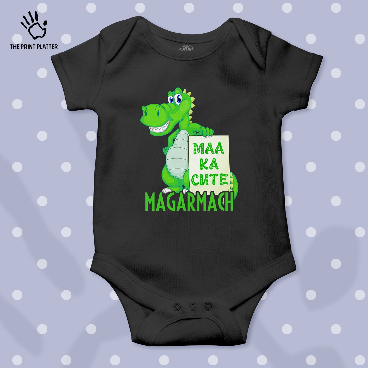 Maa Ka Cute Magarmach Unisex Half Sleeve Romper