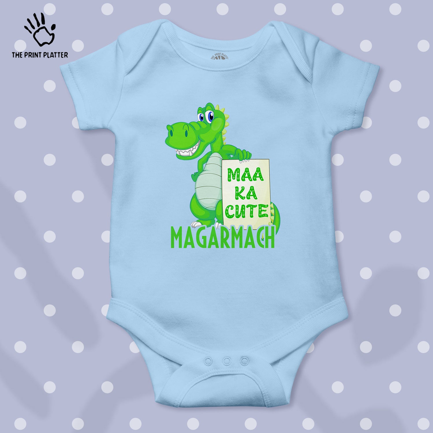 Maa Ka Cute Magarmach Unisex Half Sleeve Romper