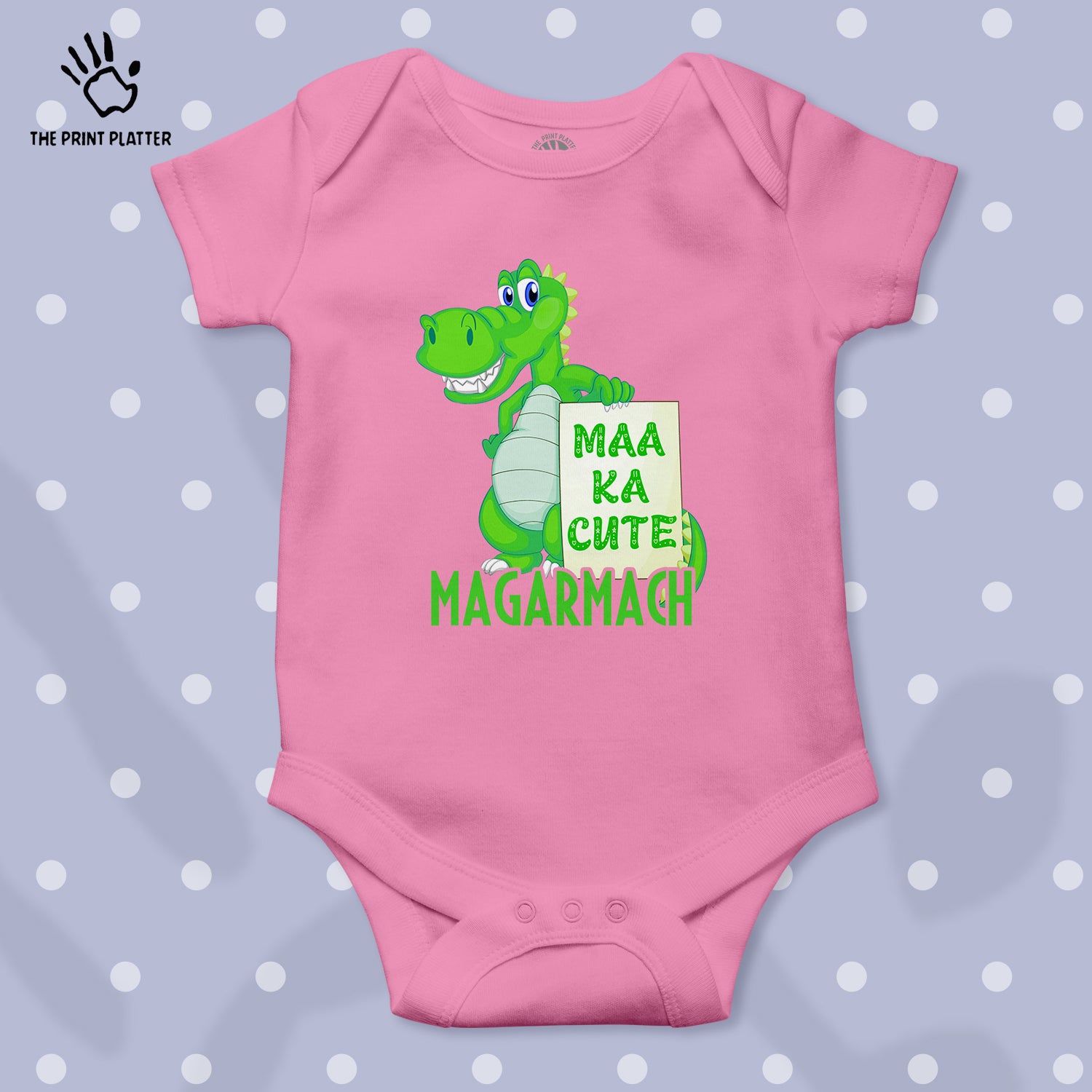 Maa Ka Cute Magarmach Unisex Half Sleeve Romper