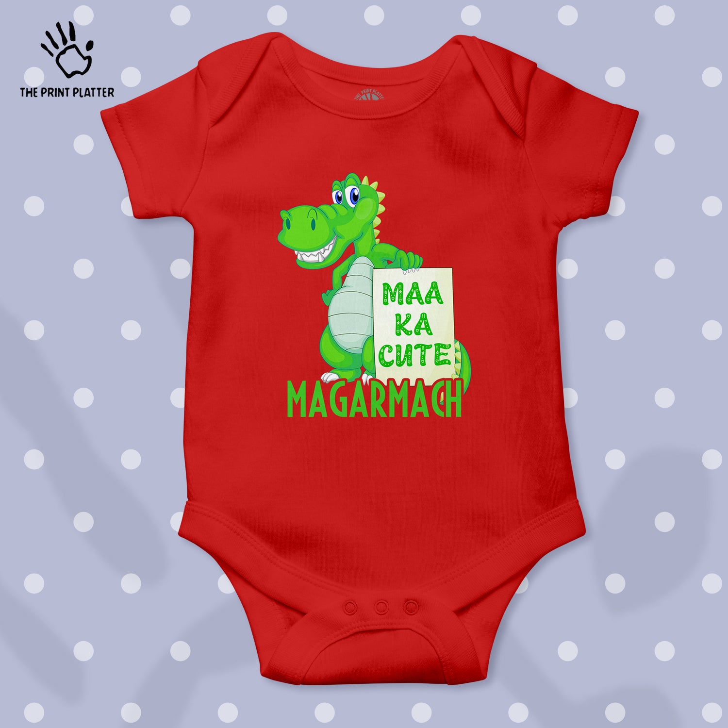 Maa Ka Cute Magarmach Unisex Half Sleeve Romper